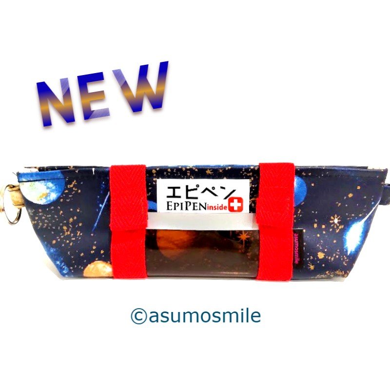 人気柄＊エピペンポーチ（トート型）宇宙柄